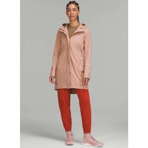 NWT Lululemon Rain Rebel Jacket Pink Clay Size 6 Women’s Waterproof W4BOGS $228